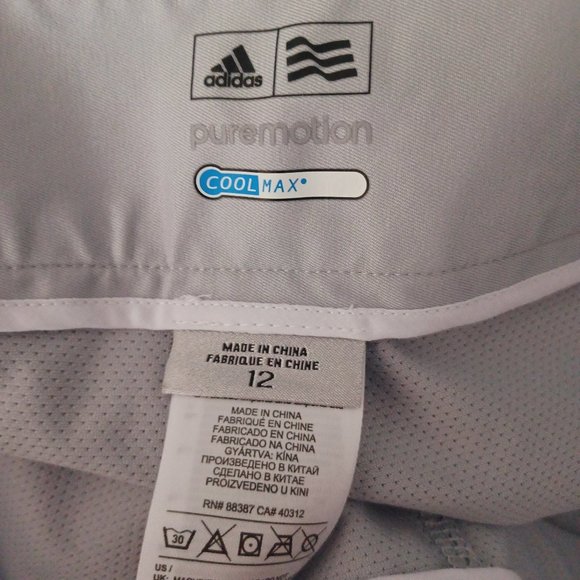 Adidas Pure Motion Cool Max Gray Skort Size 12 - Picture 5 of 5